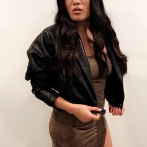 Topshop Black Leather Jacket